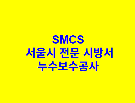 누수보수공사 SMCS 서울시 전문 시방서