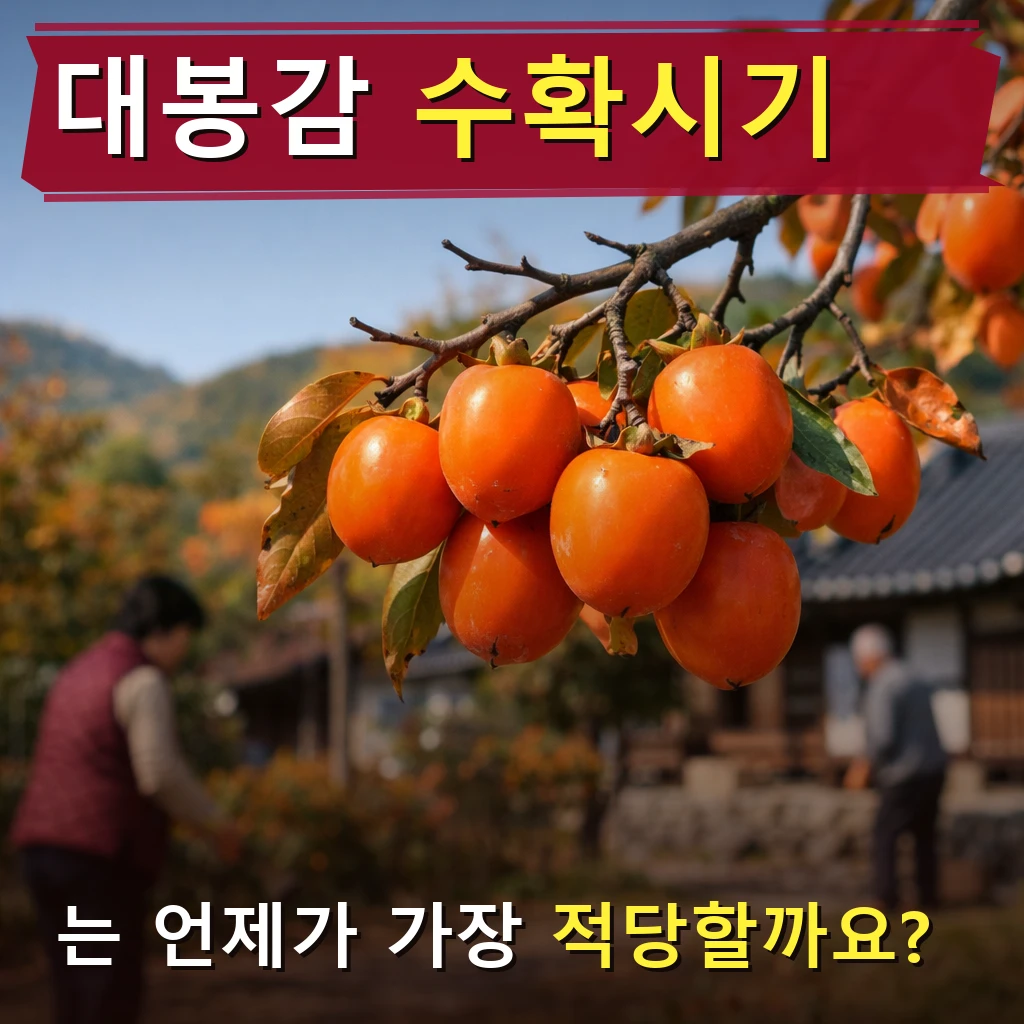 대봉감 수확시기