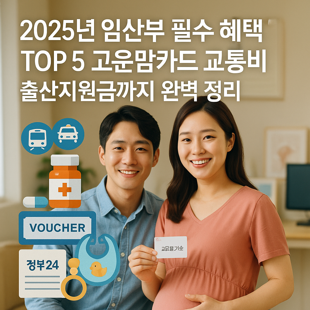 2025년 임산부 필수 혜택 TOP 5 고운맘카드 교통비 출산지원금까지 완벽 정리