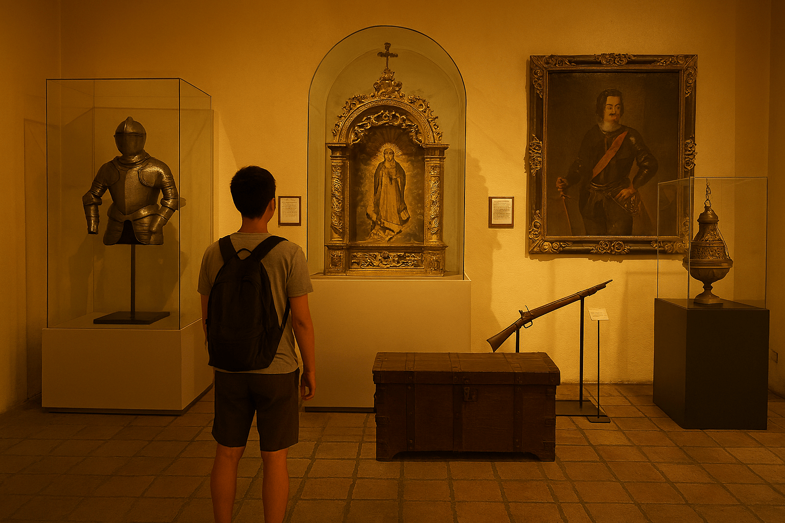 마닐라 인트라무로스 내 박물관에 전시된 스페인 식민 시대의 다양한 유물들. 필리핀여행의 역사 교육 현장이다.