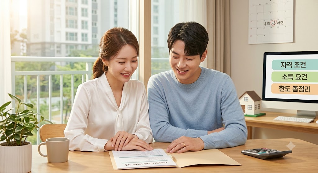 [신혼부부] 2026 신혼부부 디딤돌&middot;버팀목 대출 신청 자격, 소득 요건 및 한도 총정리