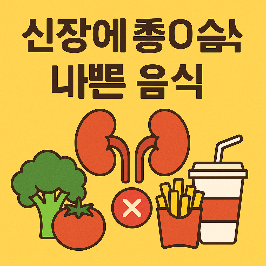 신장에 좋은 음식 나쁜 음식
