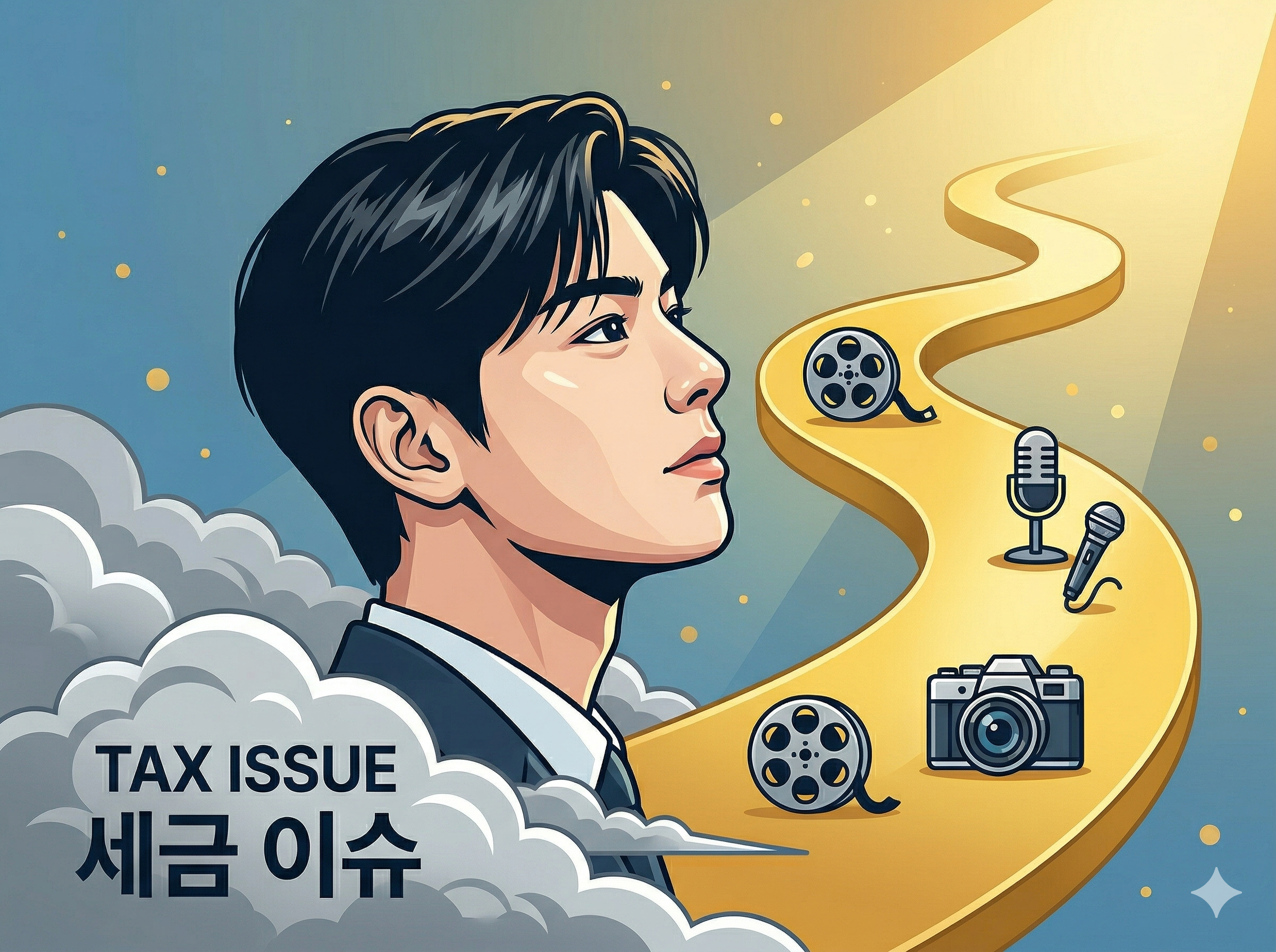 차은우 브랜드 가치 분석 세금 논란 결말 해석 향후 활동 전망 일러스트