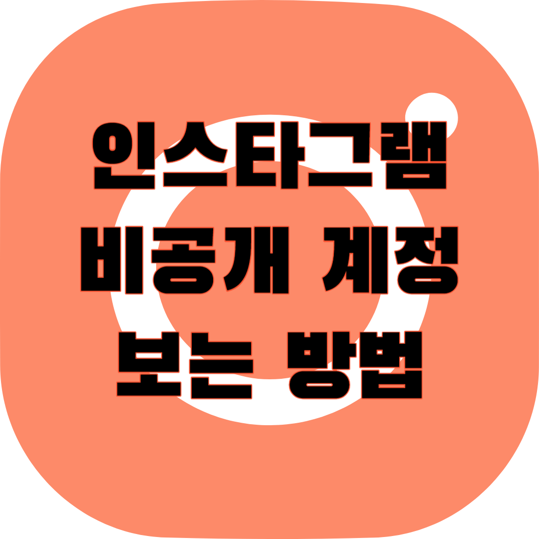 인스타그램 비공개계정 보는법