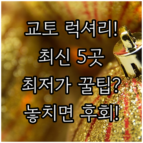 2024년 신상 포함 교토 럭셔리 호..