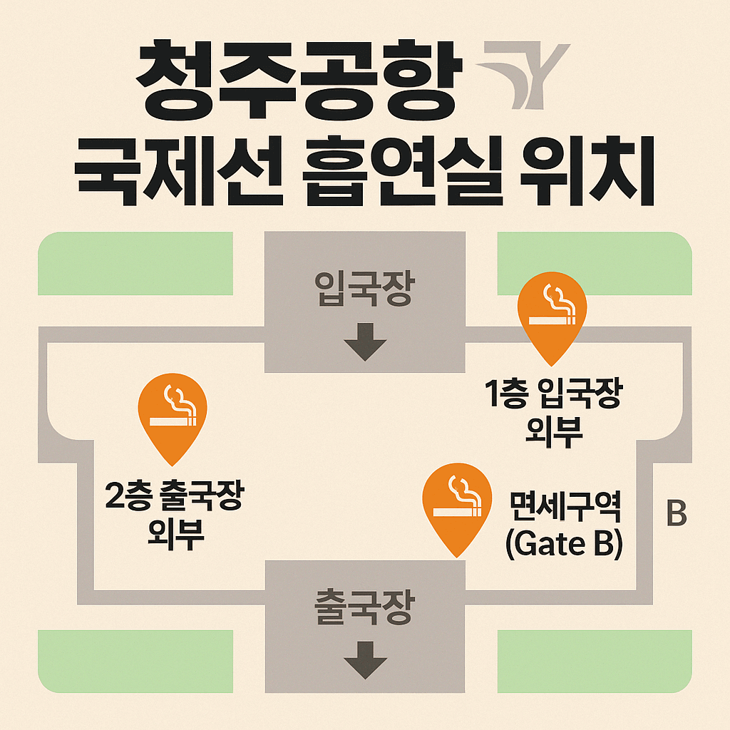 청주공항 국제선 흡연실 위치