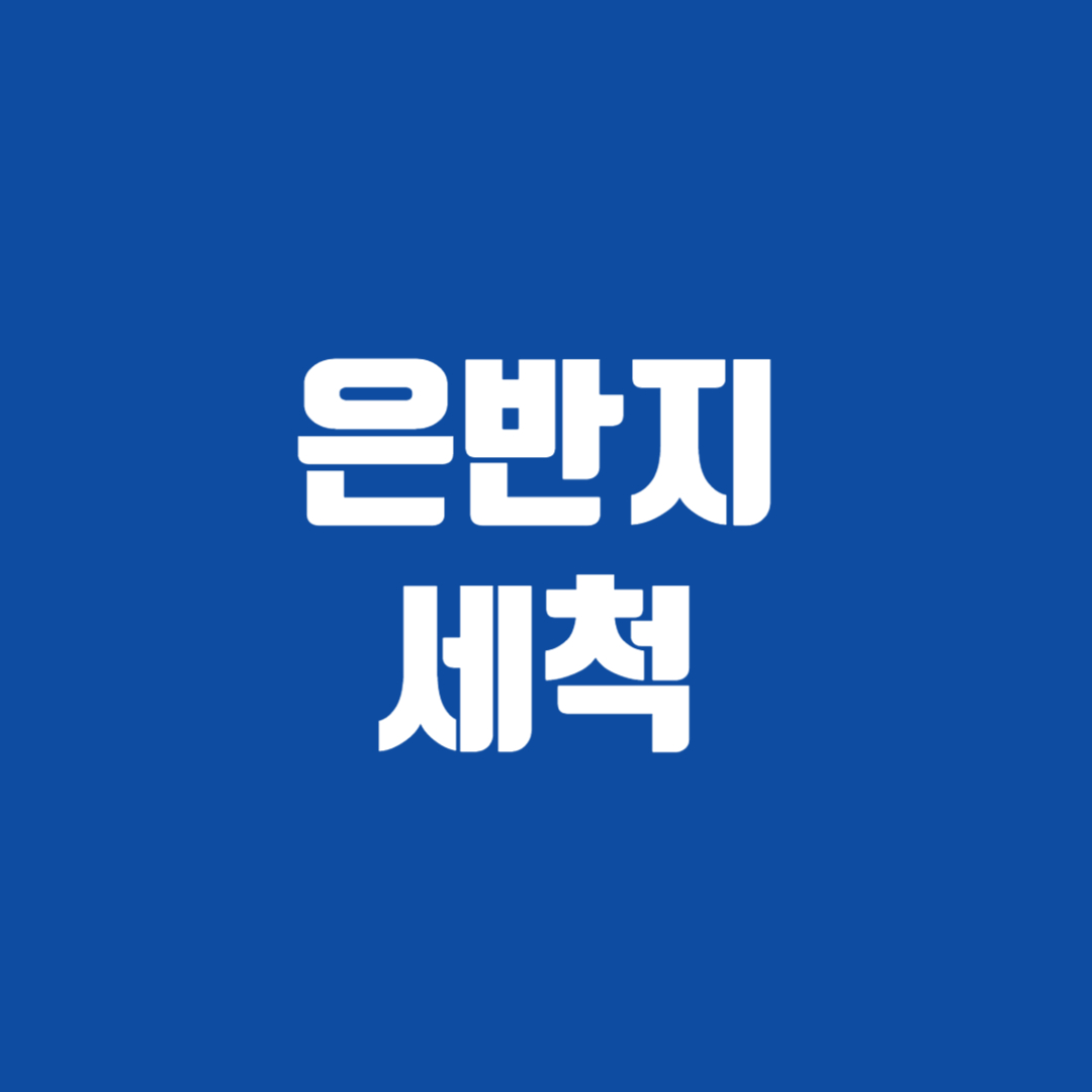 은반지 세척