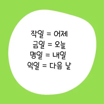 명일 뜻 익일 작일 금일 내일 전일 어제 차일 정리_20