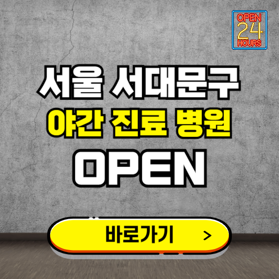 서울 서대문구 야간진료 병원 찾기 ❘ 24시 심야 밤 늦게 여는 병원