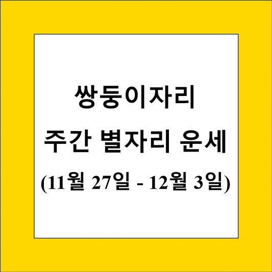 쌍둥이자리 주간 별자리 운세 제목 상자