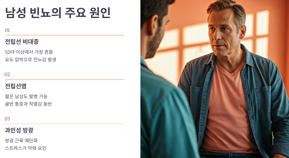 남성에게 소변이 자주 마려운 주요 원인