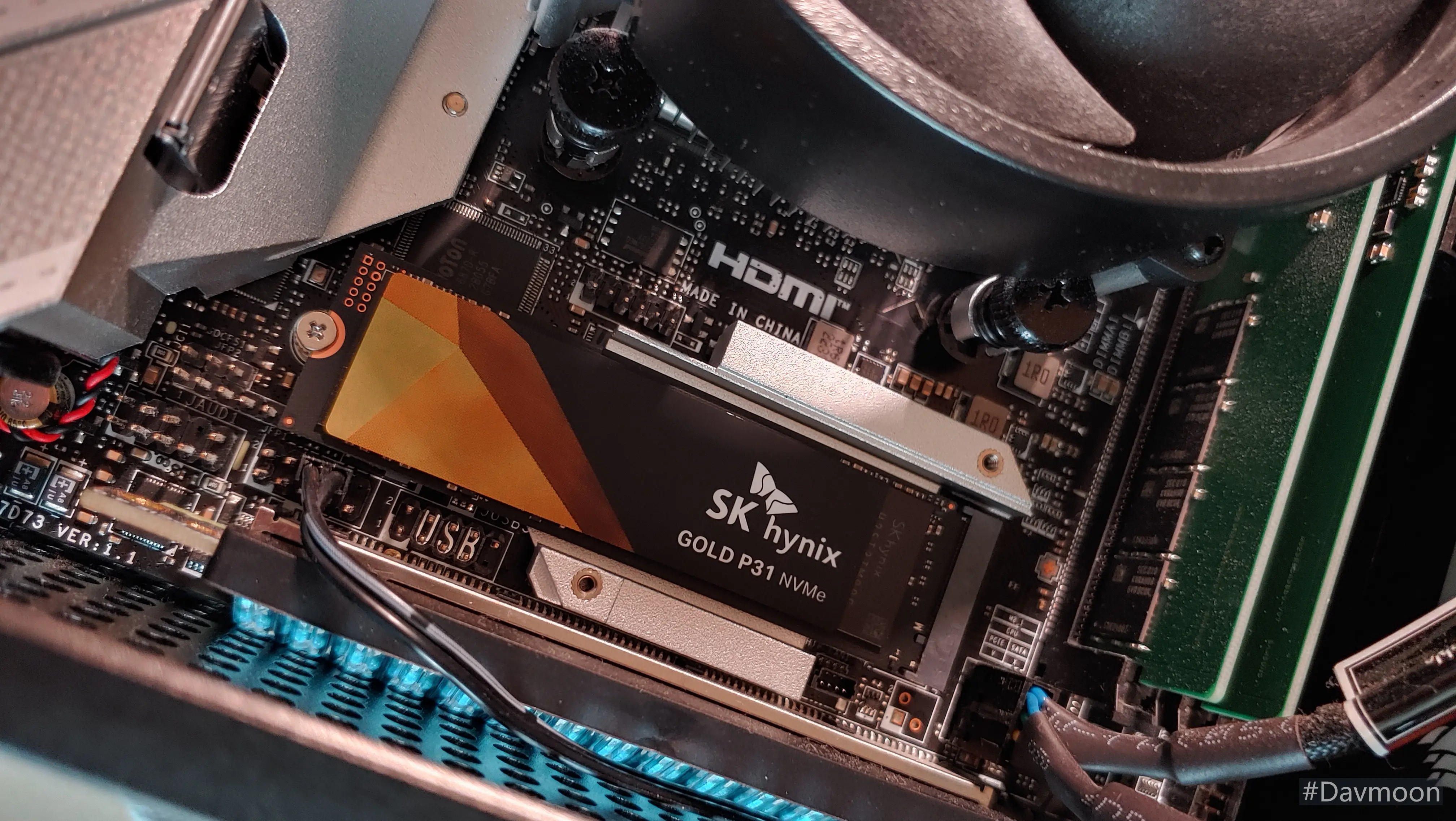 B650i edge에 P31 2tb 장착 완료