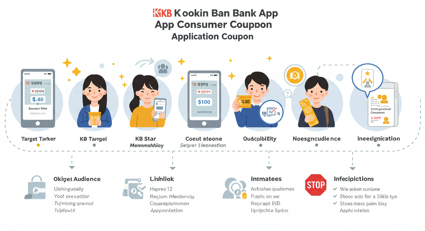 KB국민은행 앱 소비쿠폰의 신청 대상과 자격조건, 신청 불가 대상을 나타내는 아이콘