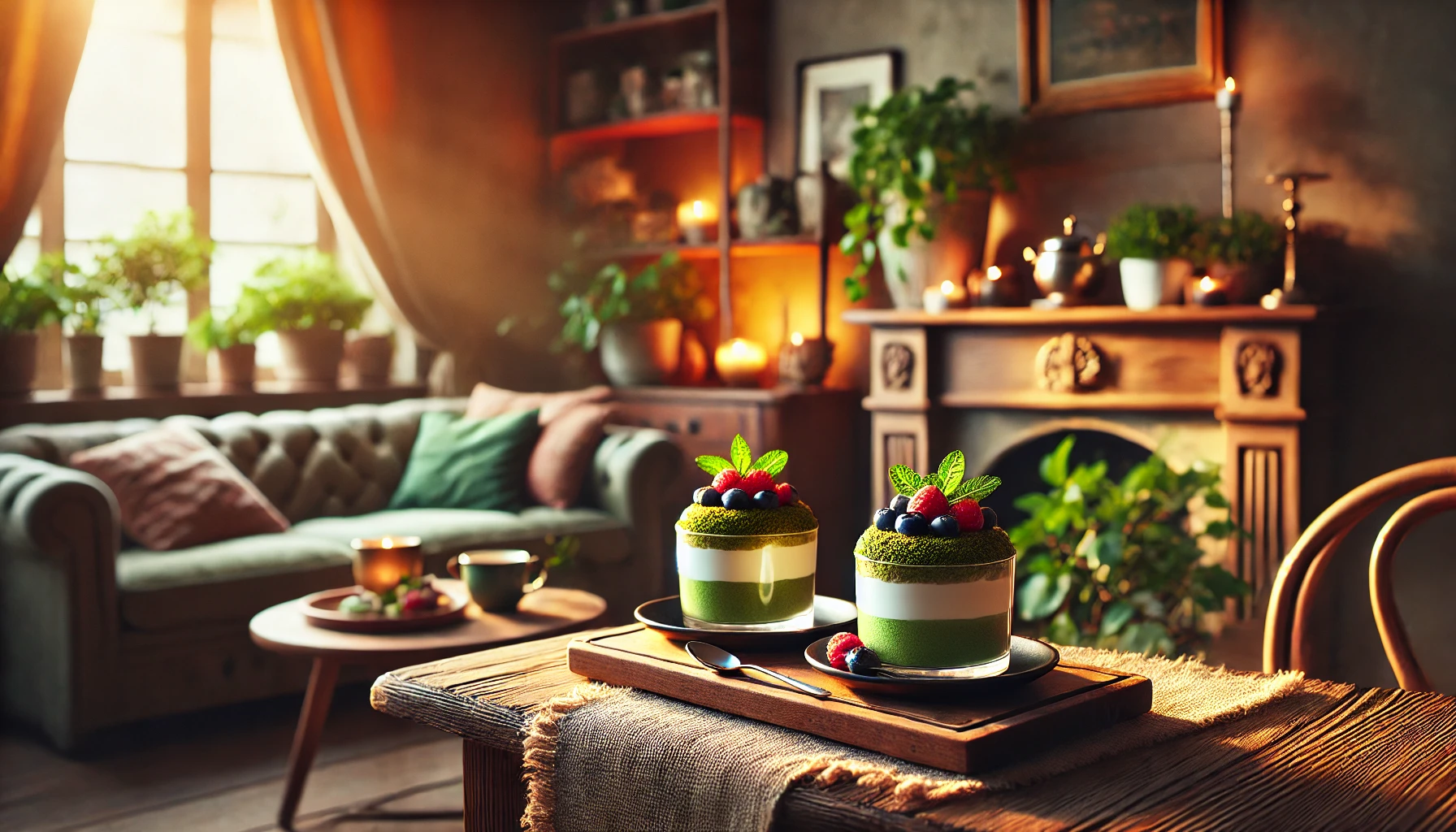 말차 티라미수 홈베이킹 노오븐 버전