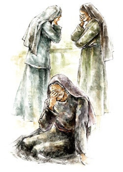 세 여인의 슬퍼하는 사진