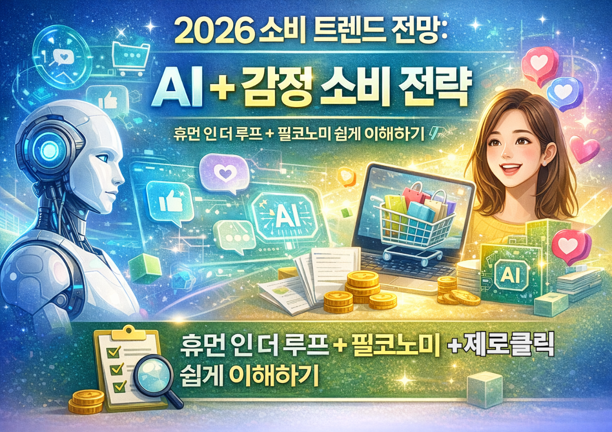 휴먼 인 더 루프&middot;필코노미&middot;제로클릭으로 보는 2026 소비 트렌드 전망