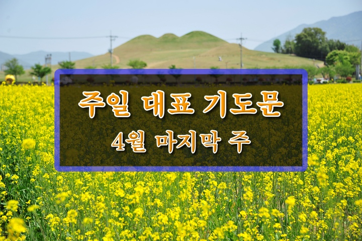 4월 마지막 주 대표 기도문