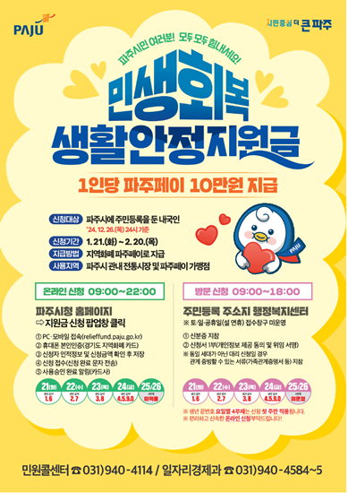 파주 민생회복지원금