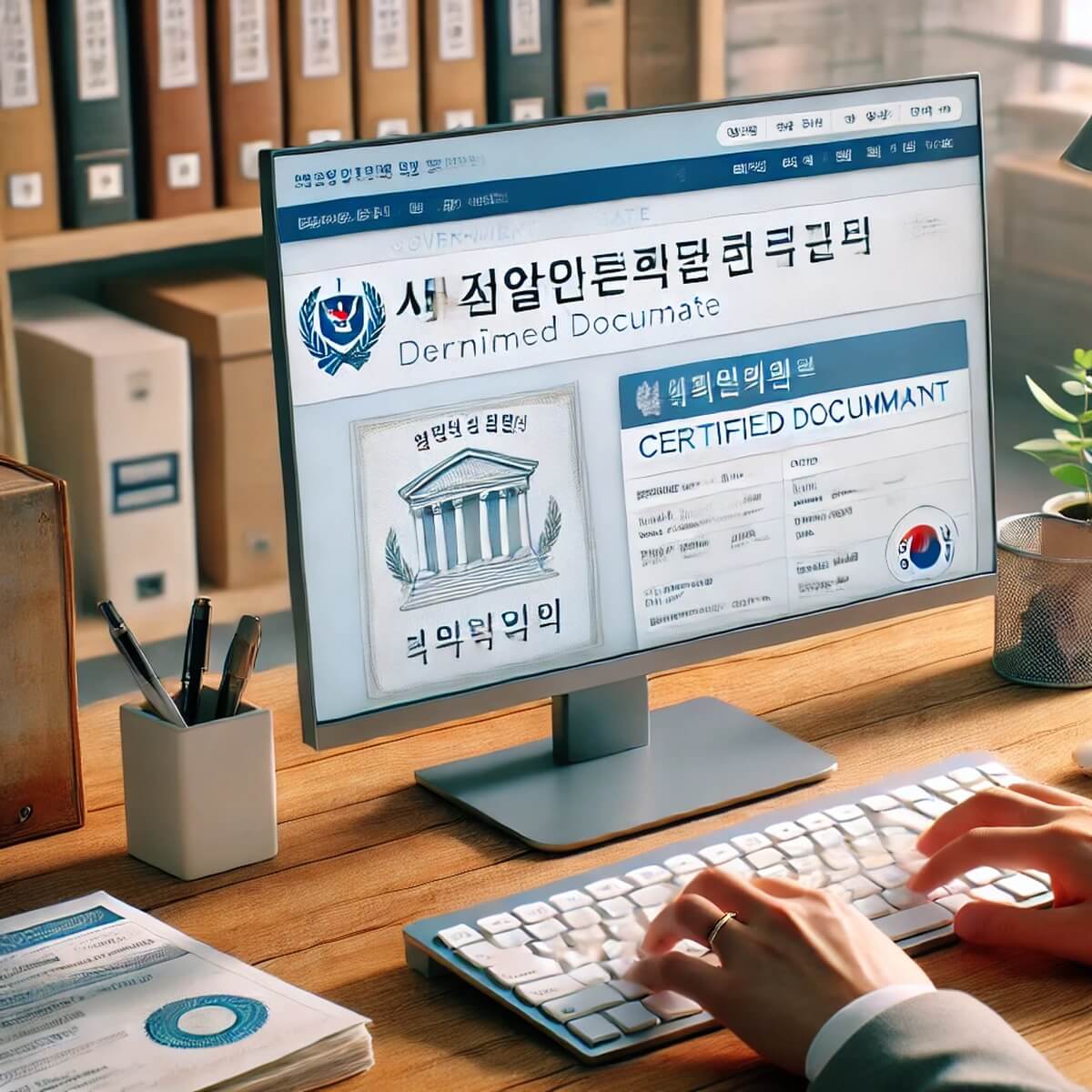 민원문서 작성용 공공기관 웹사이트 페이지