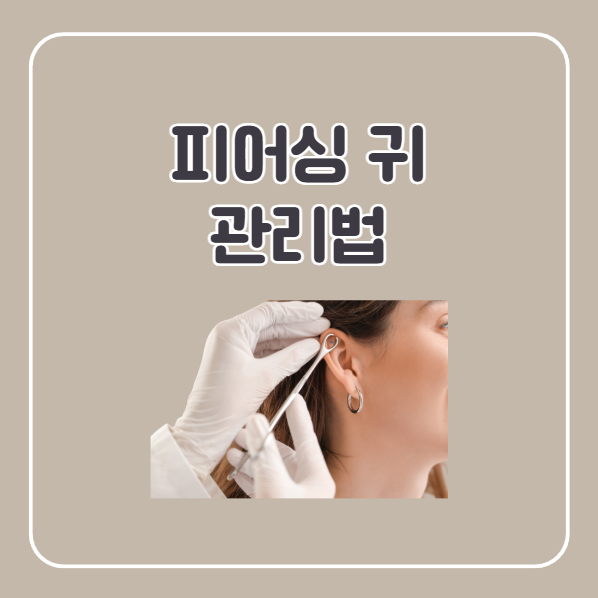 피어싱한 귀 관리법