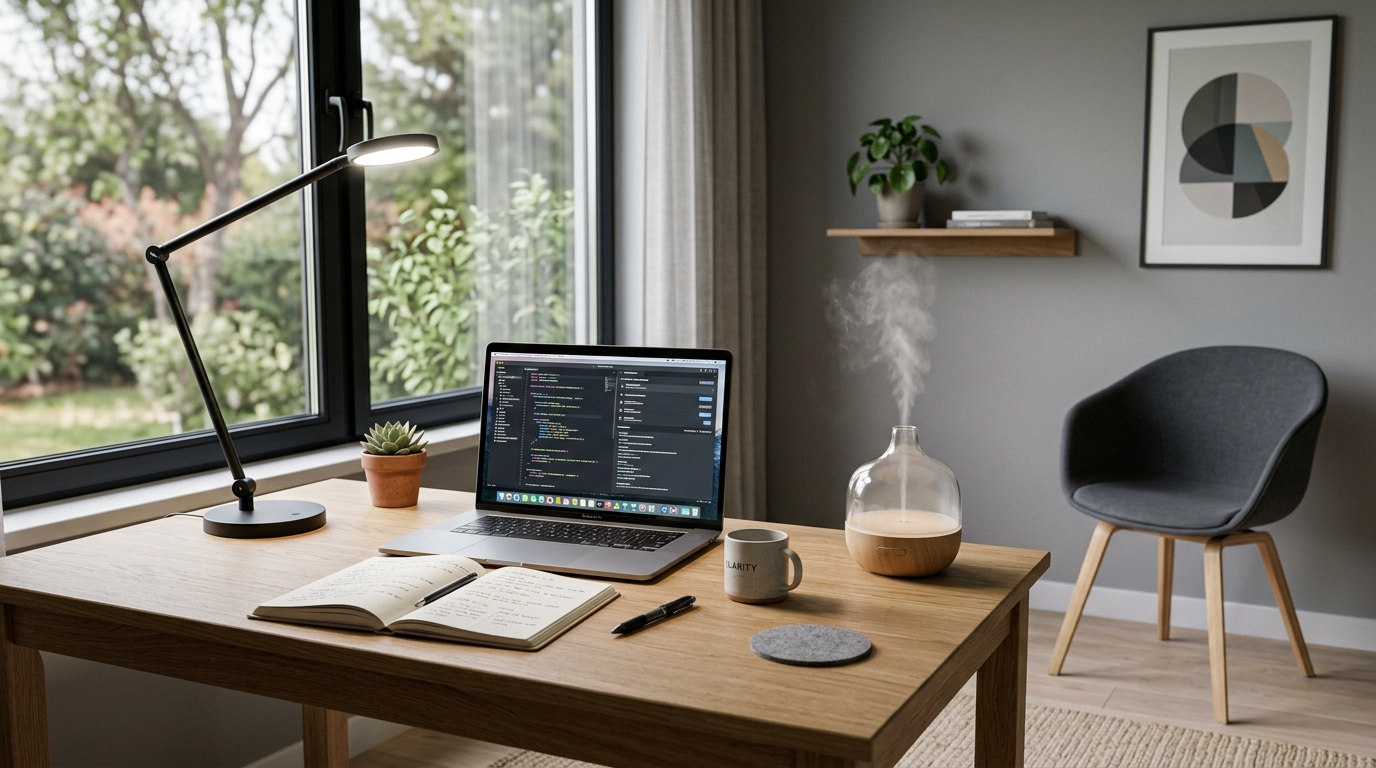 업무 몰입도 높이는 뇌 친화적 홈 오피스 조명