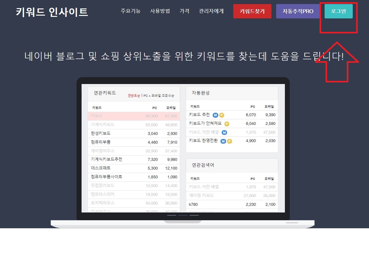 키워드인사이트홈페이지