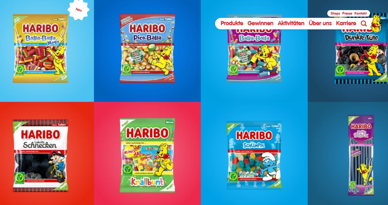 독일 하리보 홈페이지