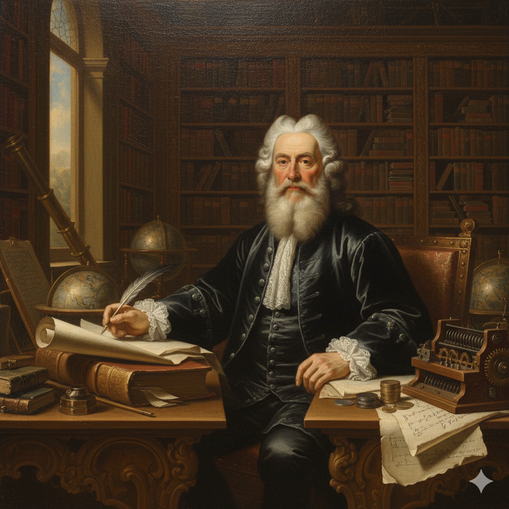 고트프리트 빌헬름 라이프니츠(Gottfried Wilhelm Leibniz) 초상화, 근대 합리주의 철학자, 미적분학 창시자, 모나드론 저자 인물 사진, IDEA의 이것저것 블로그 인문학 콘텐츠