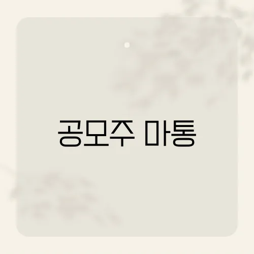 공모주 마통, 신용대출로 청약하는 것이 과연 이득일까?