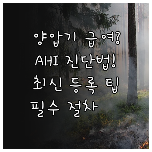 양압기 건강보험 급여 등록 방법 AH..