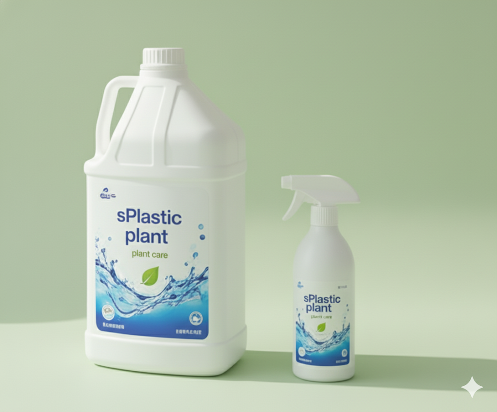 삼양플라스틱의 대표 원예용품 용기인 m4000 4L 말통과 sp500 500ml 스프레이 공병. 식물 영양제 및 농약 용기 B2B 문의