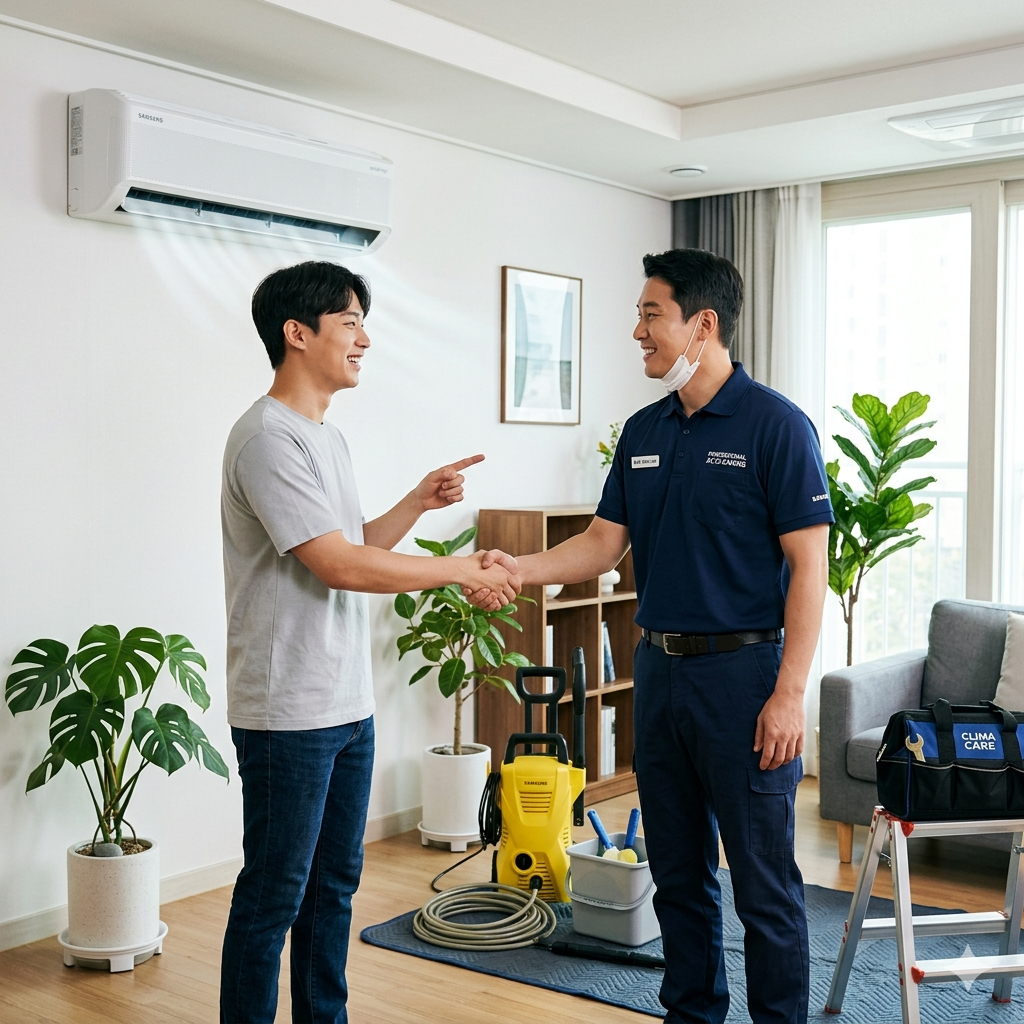 에어컨 청소 셀프와 전문업체 병행