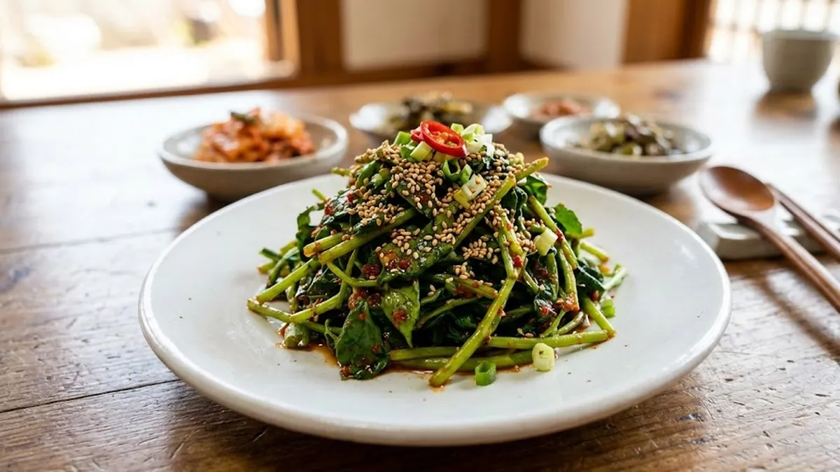 방풍나물데치기