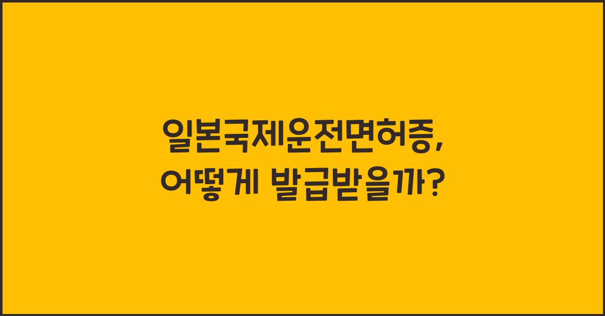 일본국제운전면허증