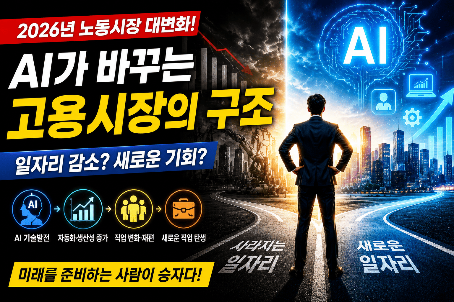AI가 바꾸는 고용시장의 구조 (노동경제, 기술발전, 직업변화)