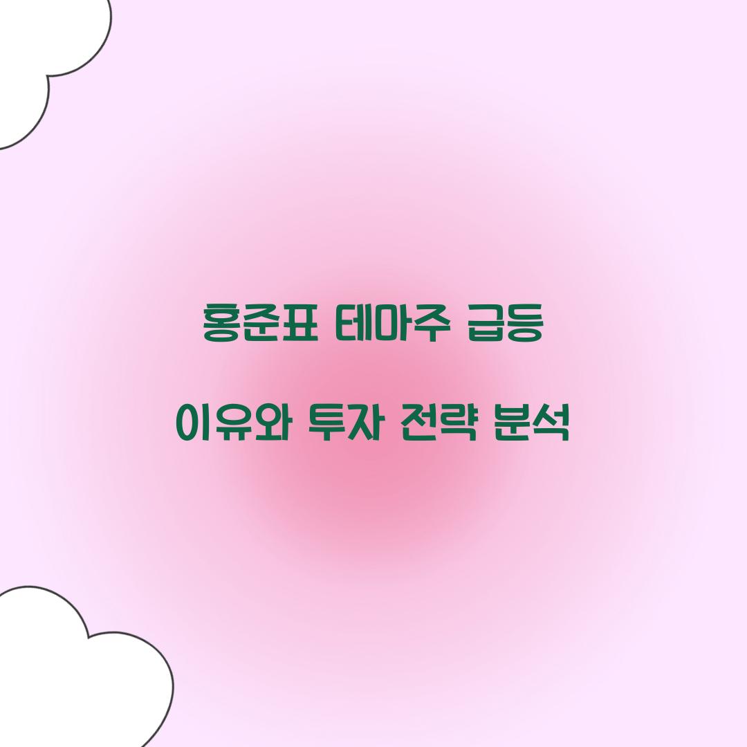 홍준표 테마주