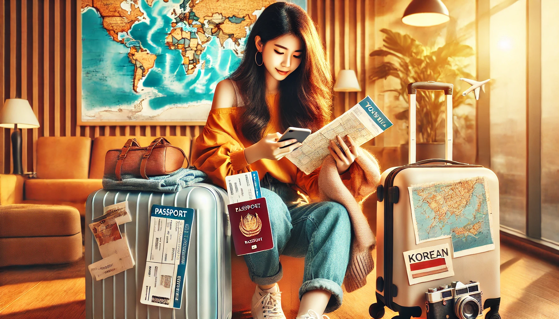해외여행 준비하는 이미지