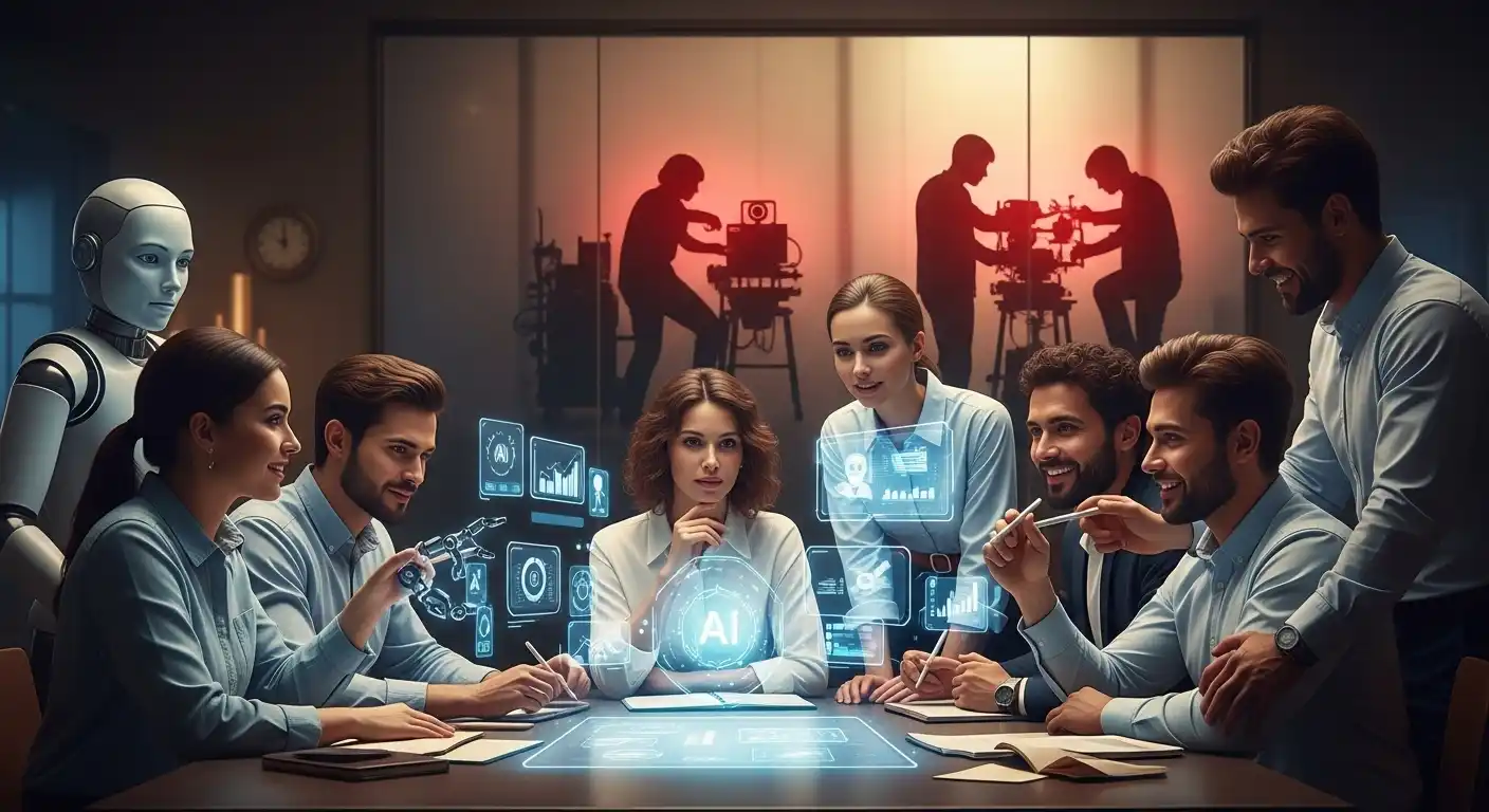 <img src="ai-reflection-human-growth.webp" alt="AI가 열린 마음을 가진 사람과 닫힌 마음을 가진 사람을 거울처럼 반영하며, 변화에 적응하지 못한 사람을 시장에서 밀어내는 과정을 표현한 이미지입니다">