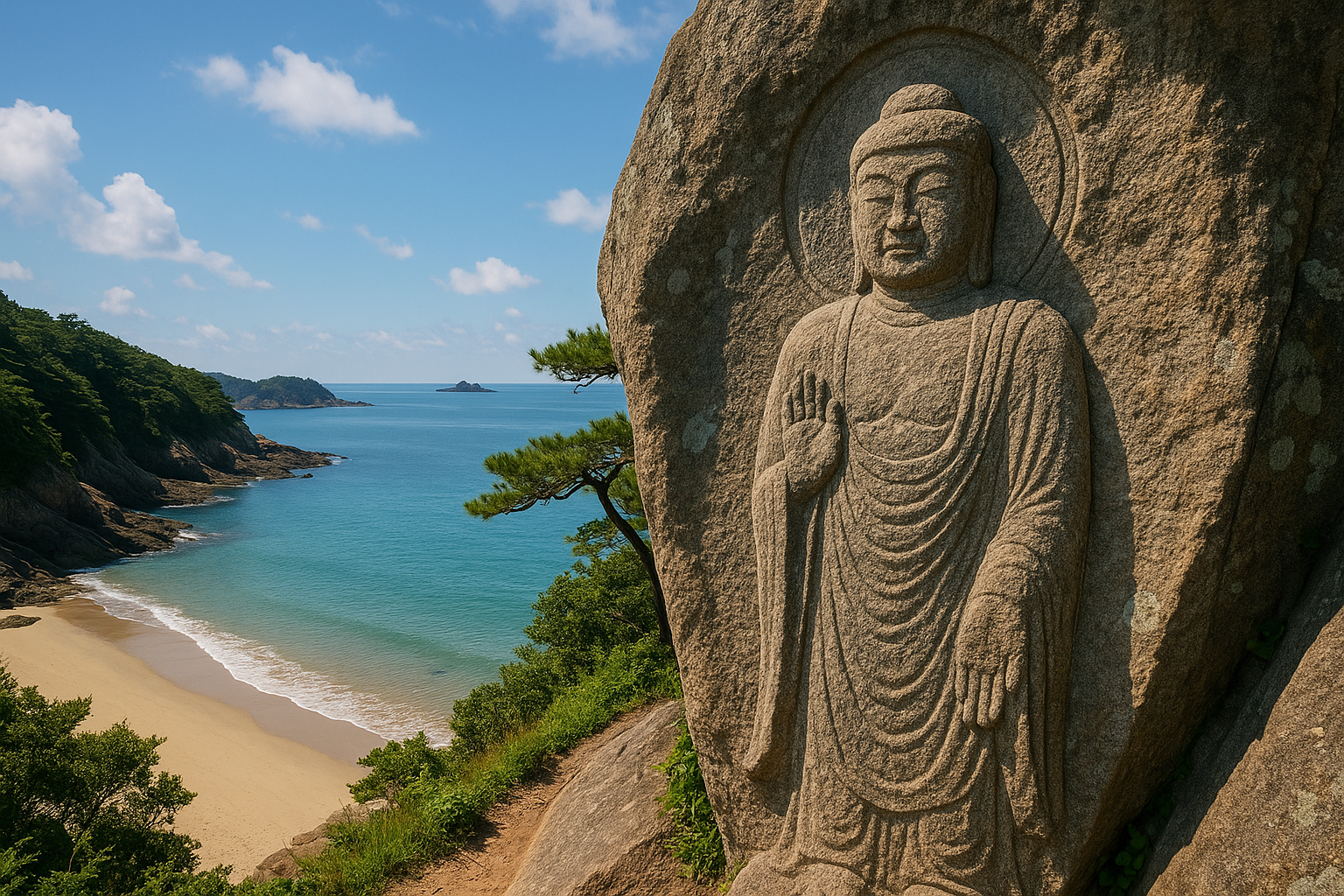 태안에 있는 가의도 마애불