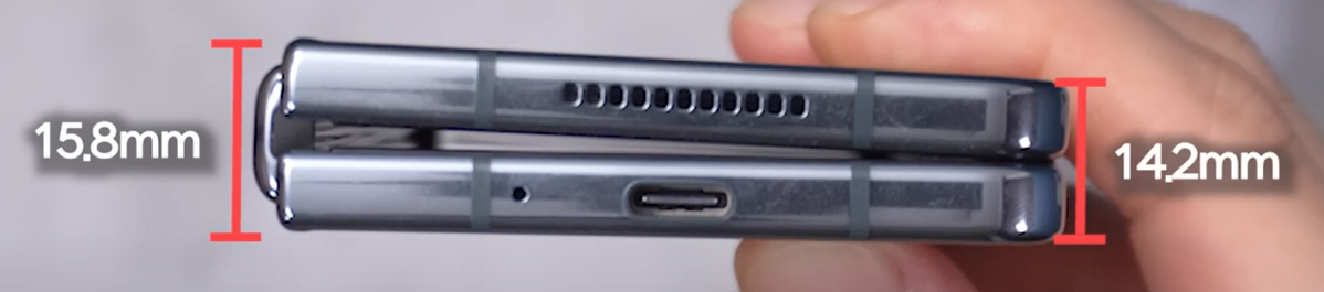 갤럭시Z 폴드5 - 얇아진 두께