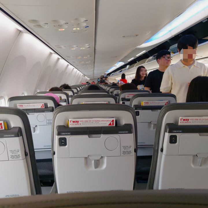 인천공항-방콕돈므앙공항, 티웨이항공 탑승후기
