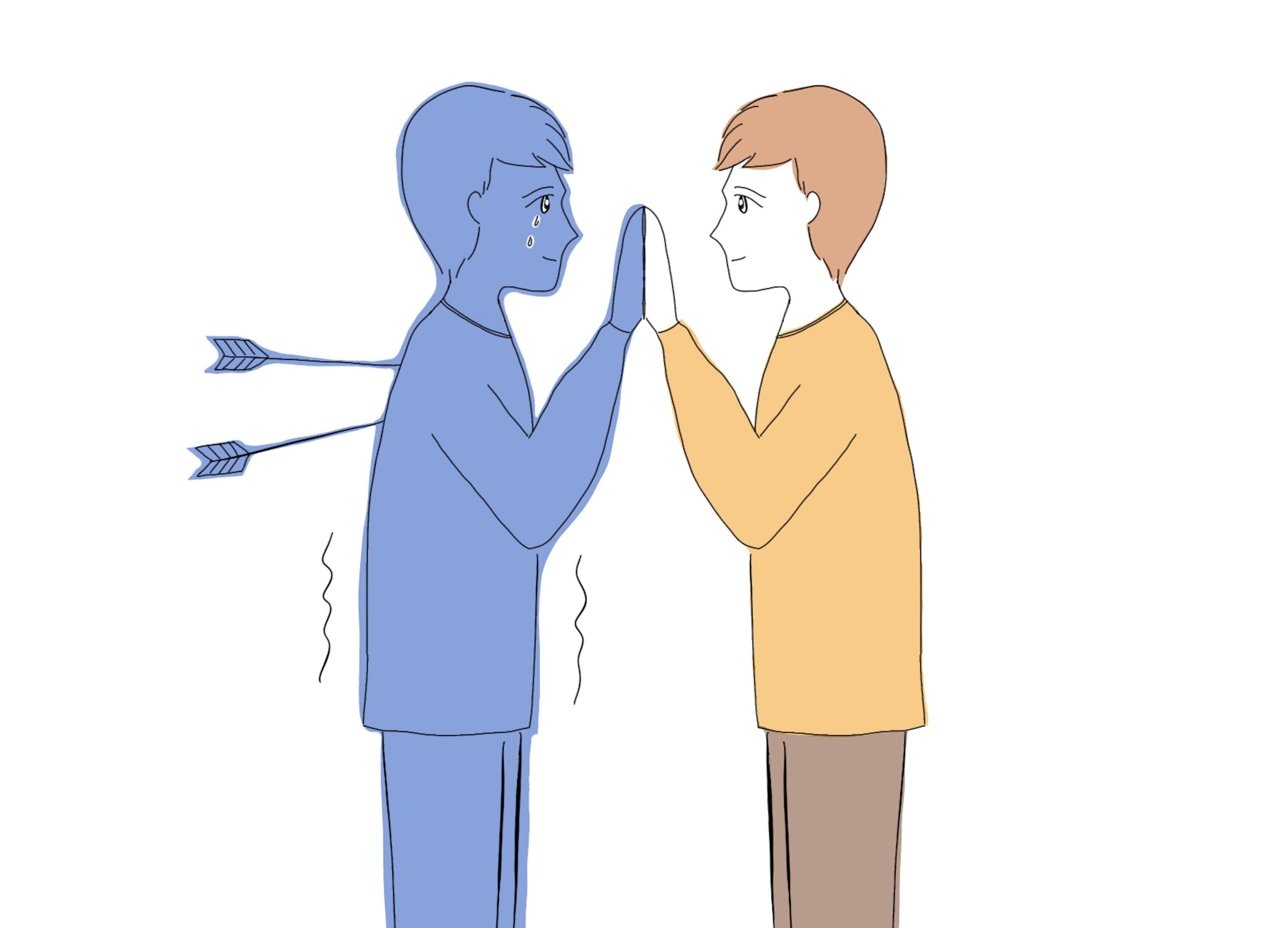 자기 비난으로 상처받은 자신을 따뜻하게 바라보는 자기 수용 관련 사진