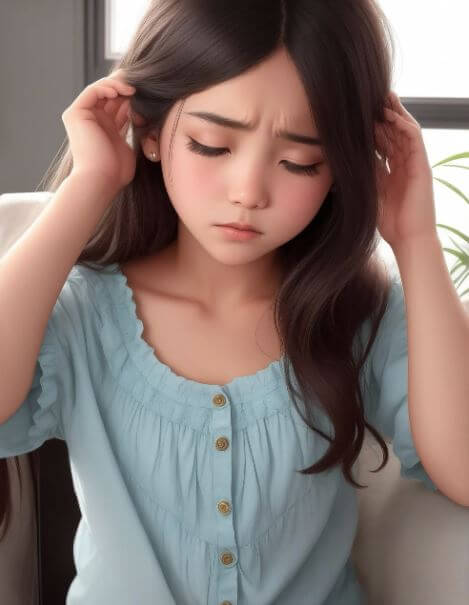 통증으로 아파하는 여성