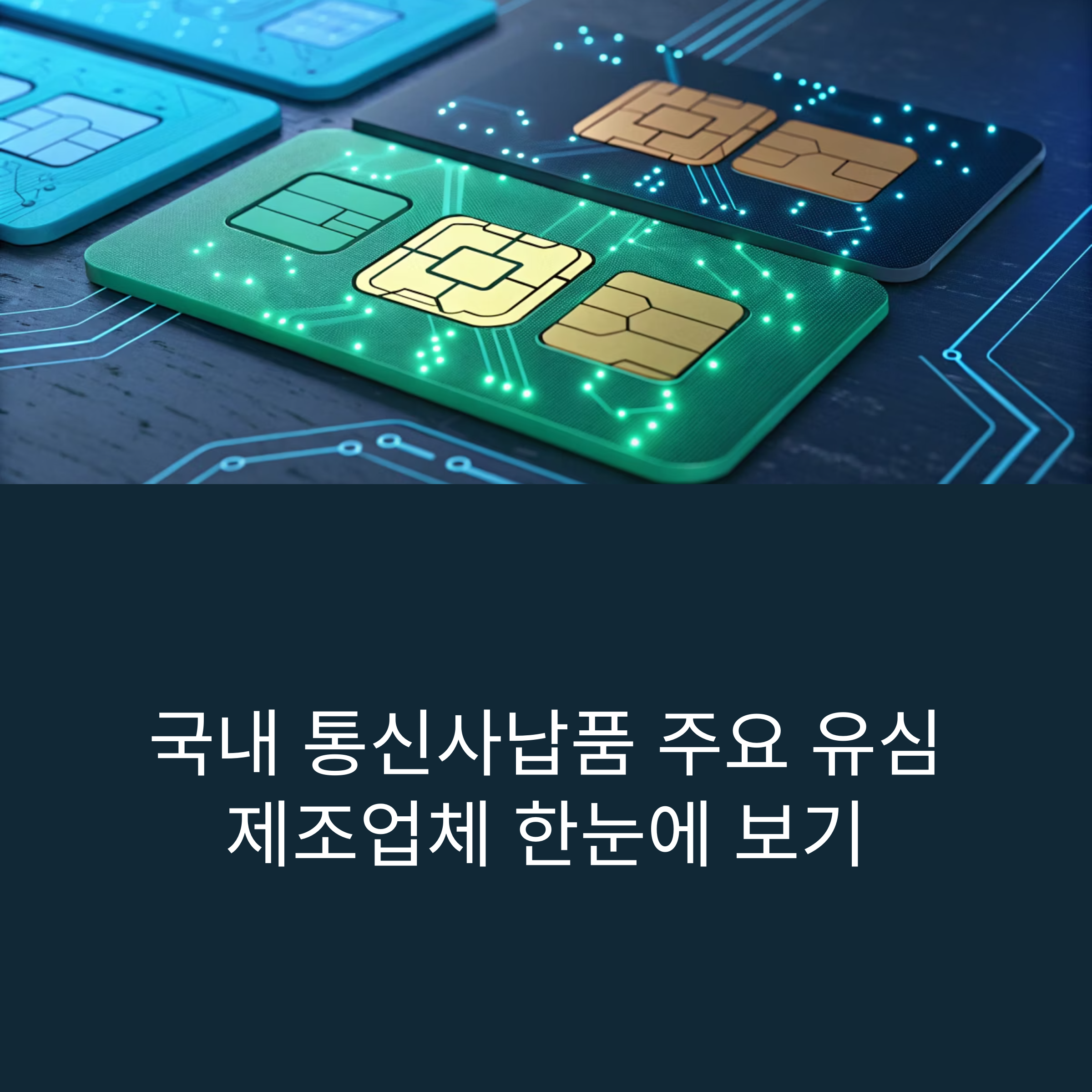 국내 이동통신사 USIM 제조업체