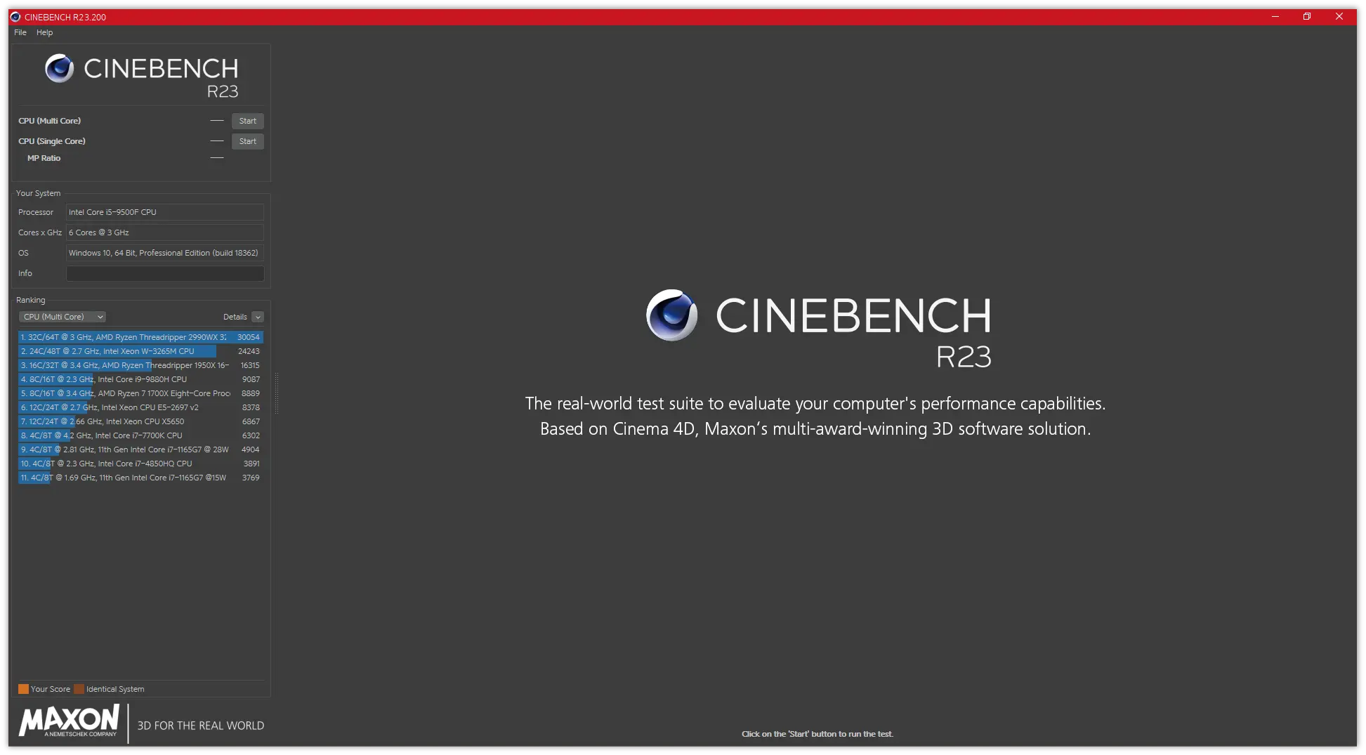 Cinebench R23 무설치