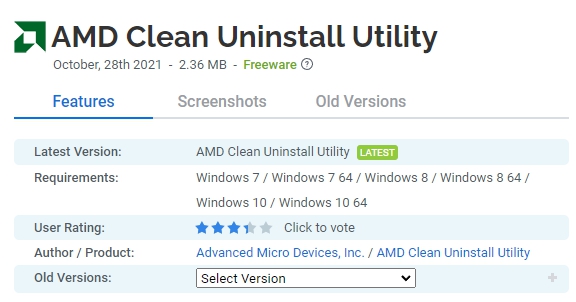 AMD-Clean-Uninstall-Utility