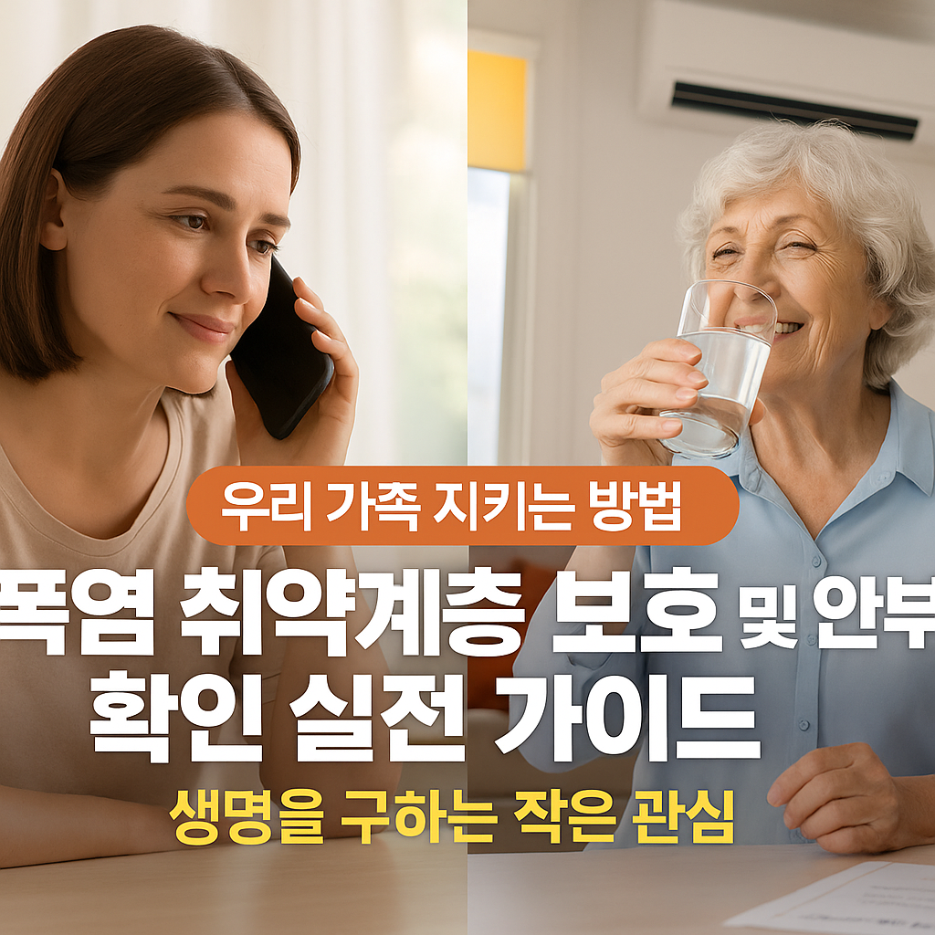 [2편] 폭염 취약계층 보호 및 안부 확인 실전 가이드