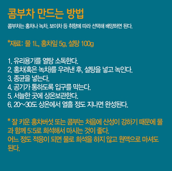 콤부차 만드는 방법