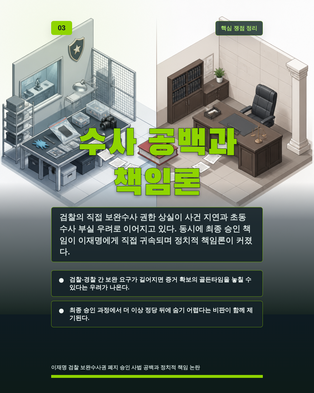 수사 공백과 책임론