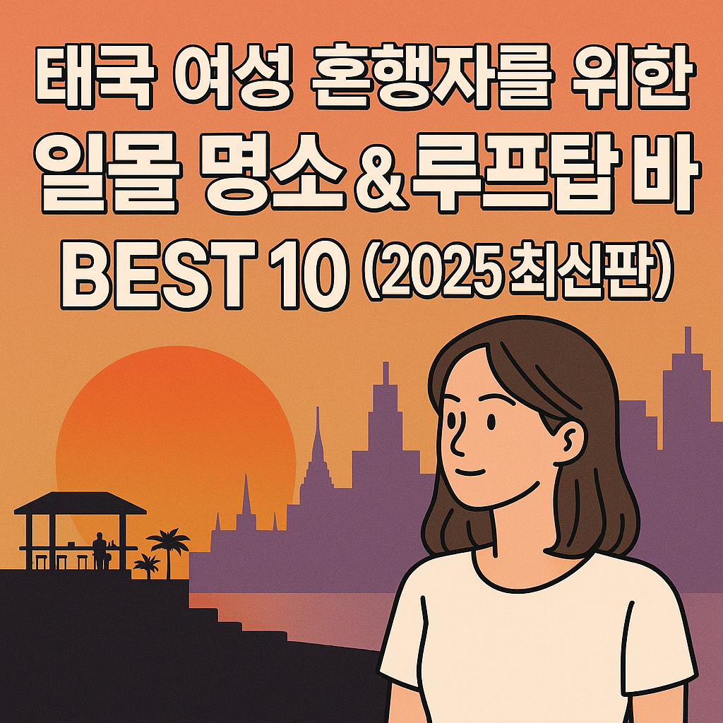 태국 여성 혼행자를 위한 일몰 명소 & 루프탑 바